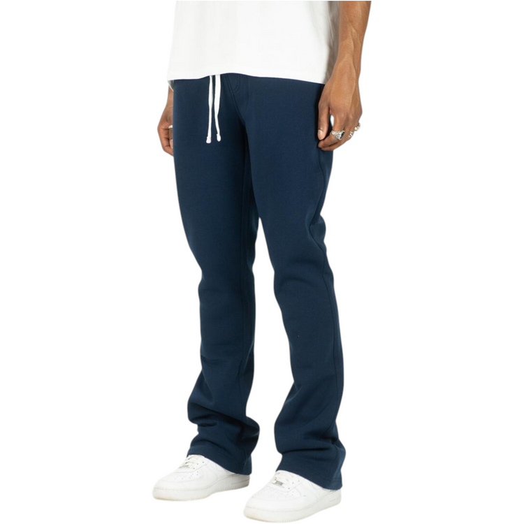 Stacked Fleece Jogger Navy