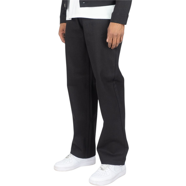 Relaxed Fit Raw Jeans Jet Black