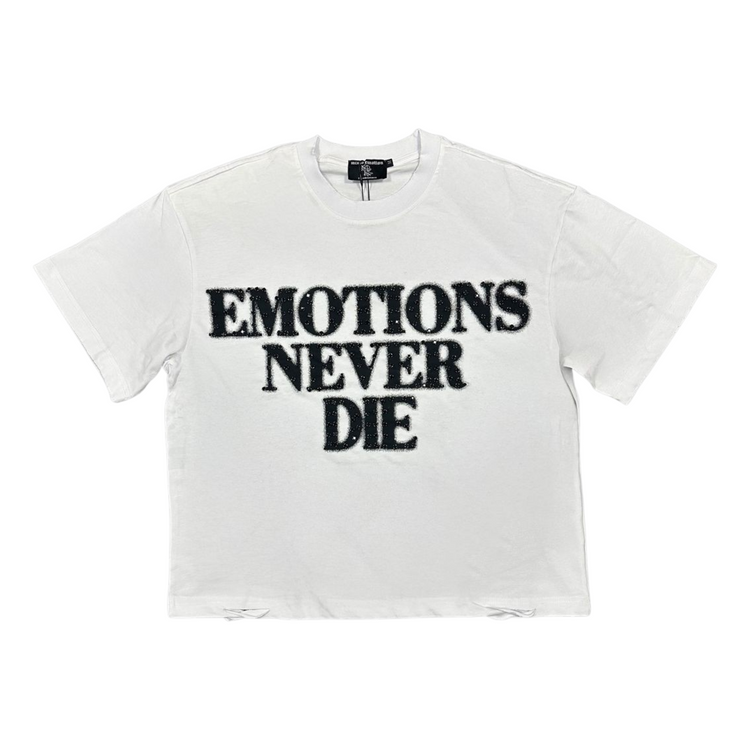 END Rhinestone Tee White/Black