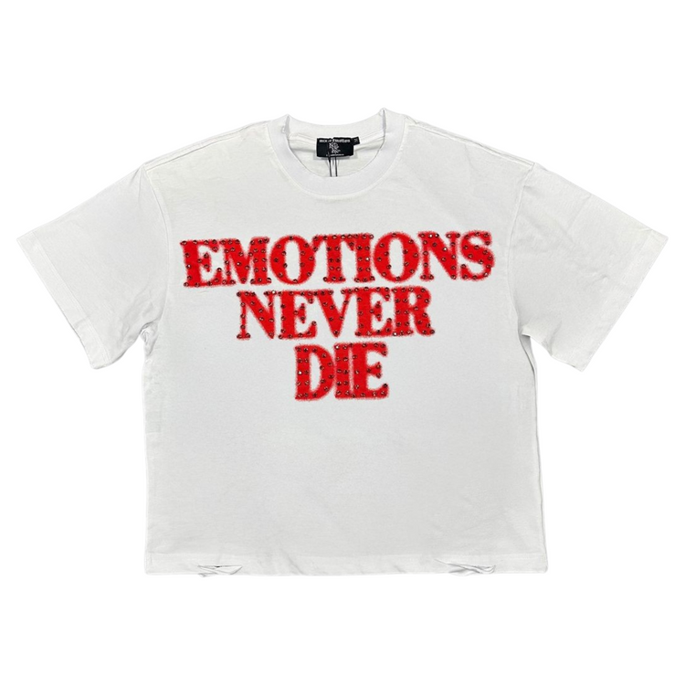 END Rhinestone Tee White/Red