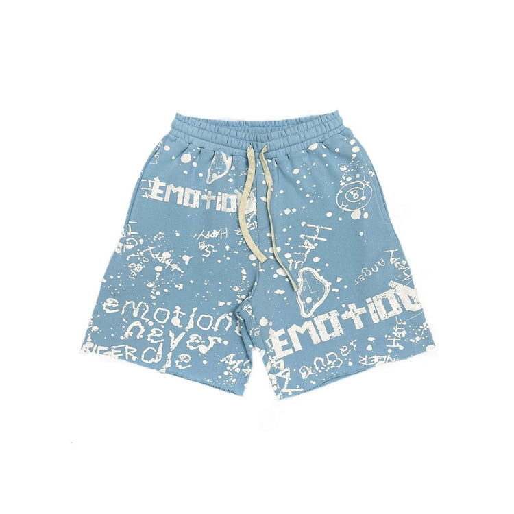 Graffiti Shorts Blue