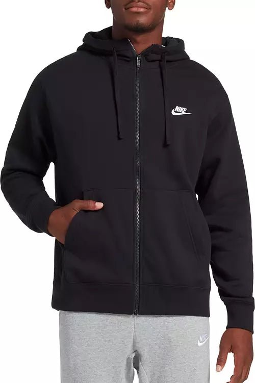 Nike Sportswear Club Full Zip Hoodie Black at Urban Styles