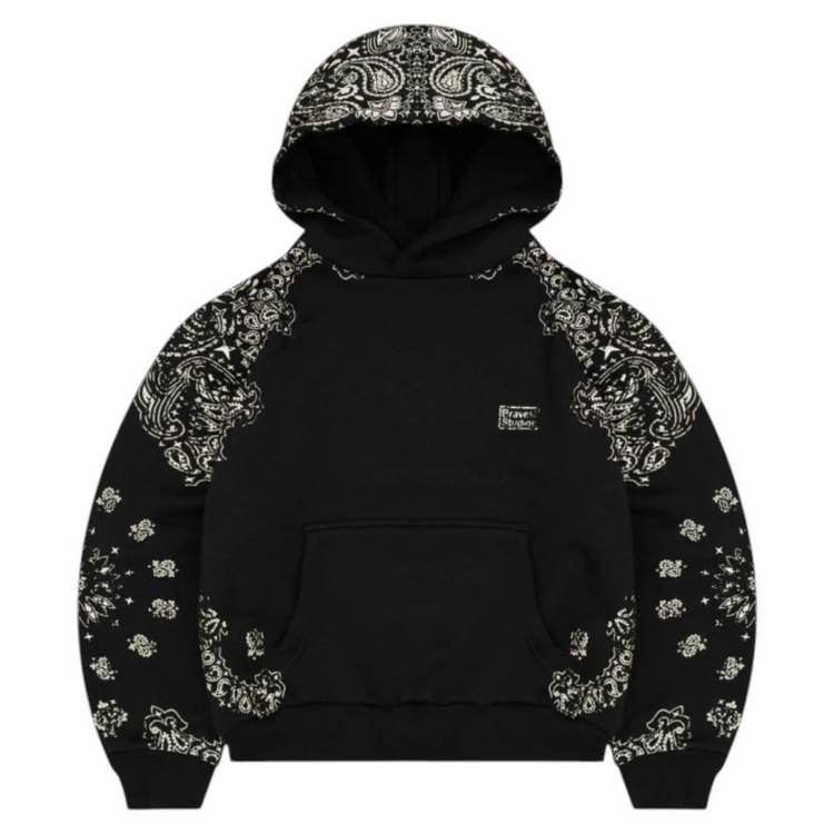 Paisley Hoodie Black