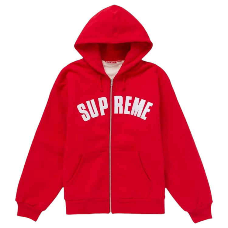 Arc Thermal Zipup Hoodie Red/White
