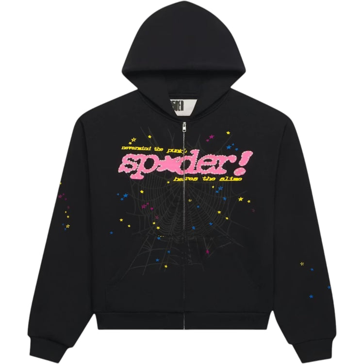 Punk V2 Zip Up Hoodie Black