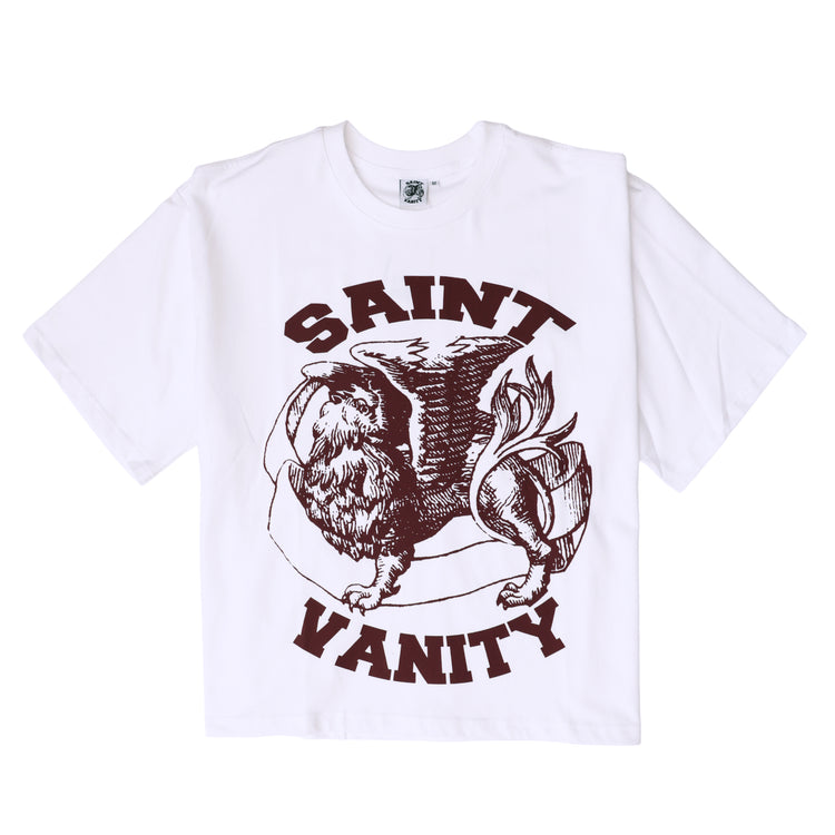 Griffin T-Shirt White/Burgundy
