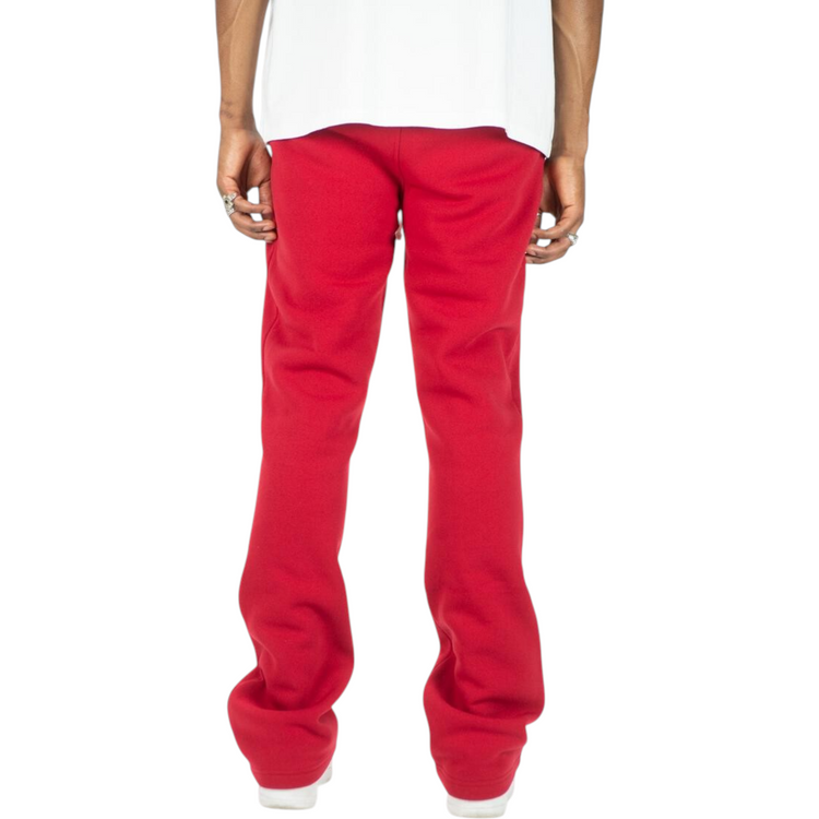 Stacked Fleece Jogger Red
