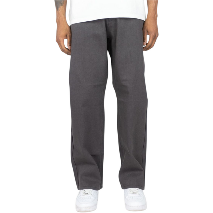 Relaxed Fit Raw Jeans Grey