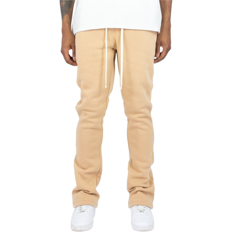 Stacked Fleece Jogger Beige