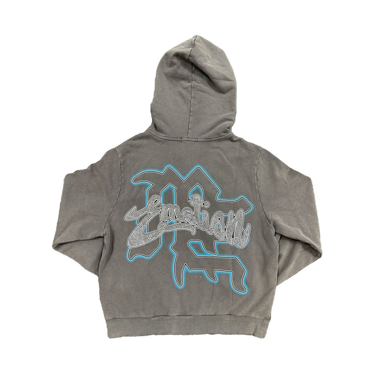 Rhinestone Hoodie Grey
