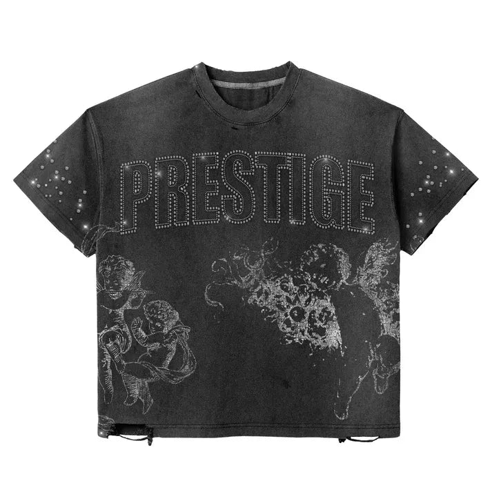 Distress Angel Rhinestone Tee
