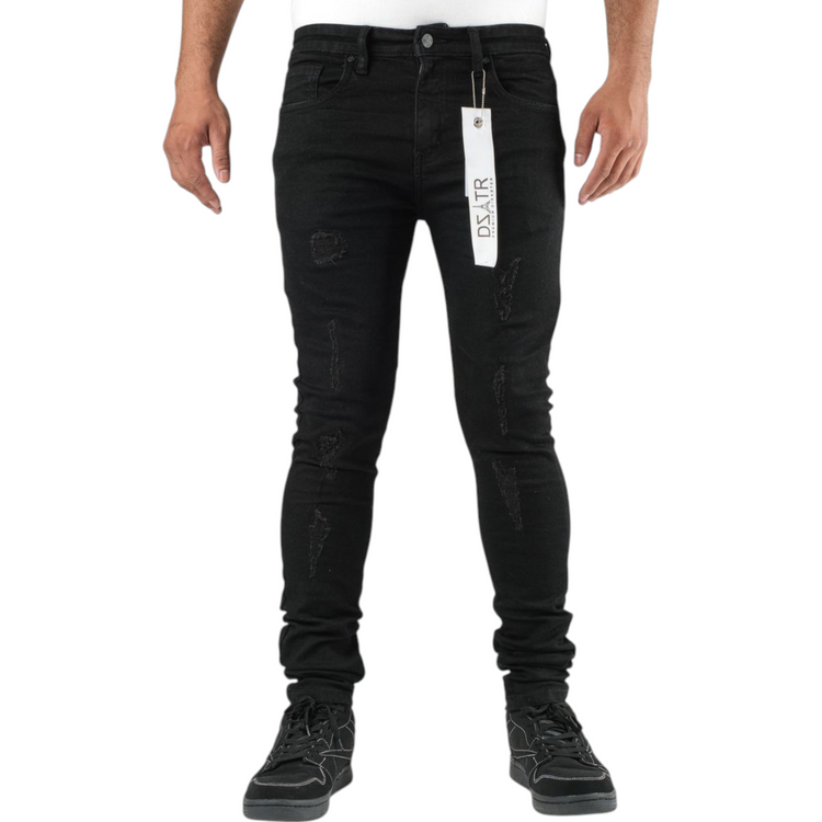 Jet Black Rips Jeans