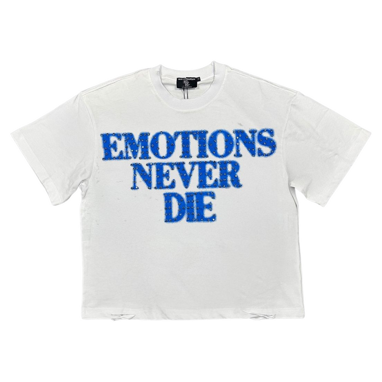 END Rhinestone Tee White/Blue