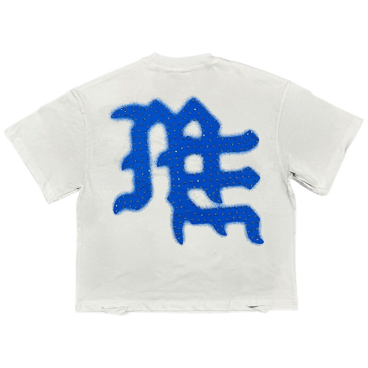 END Rhinestone Tee White/Blue