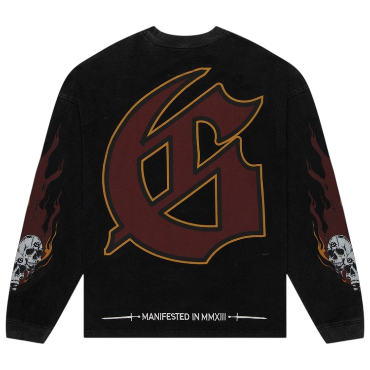 Morale Long Sleeve T-Shirt Black Wash