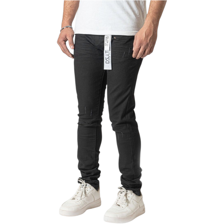 Black 3D Rips Jeans