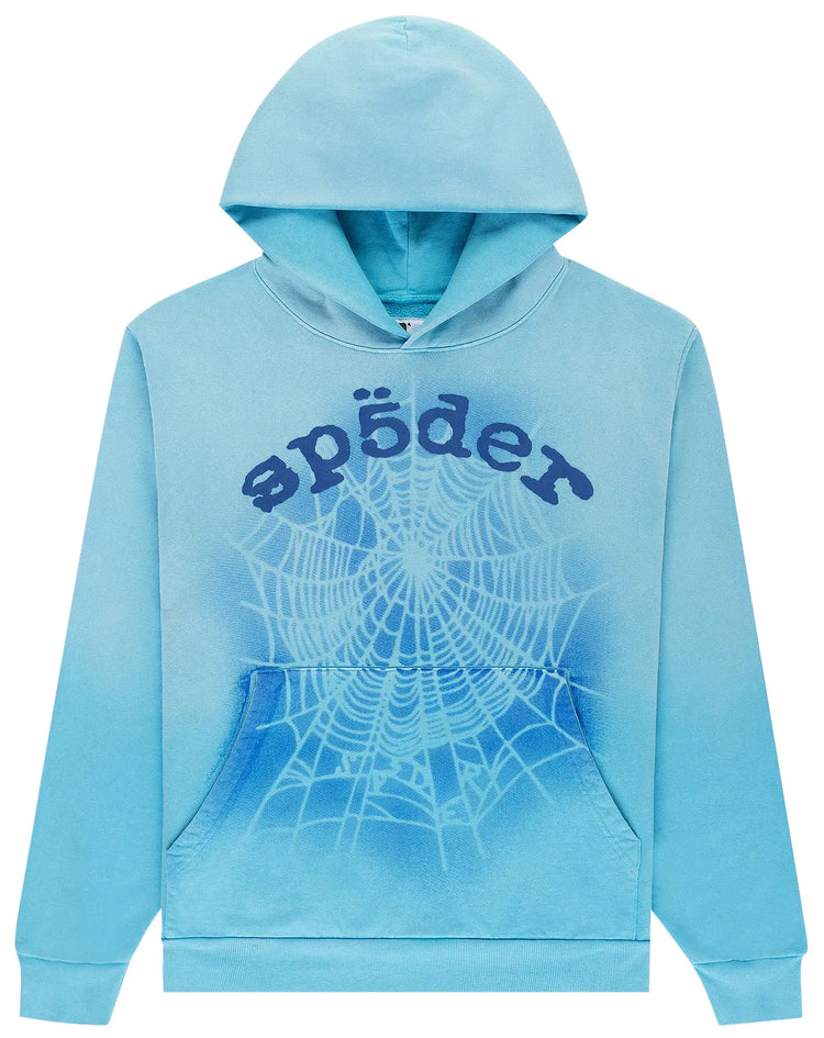 OG Web V2 Spray Hoodie Light Blue