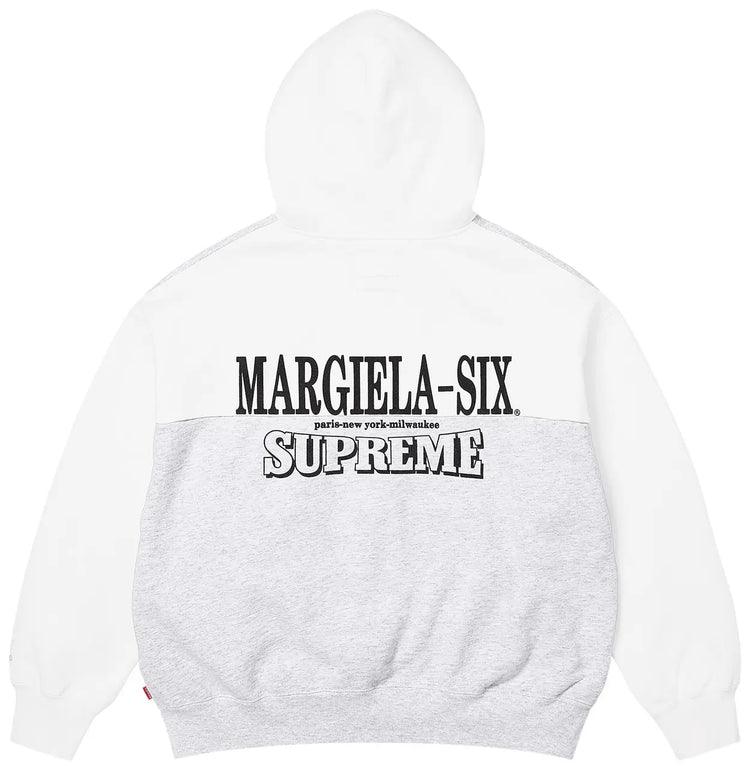 Supreme x MM6 Maison Margiela Eagle Zip Up Hoodie White