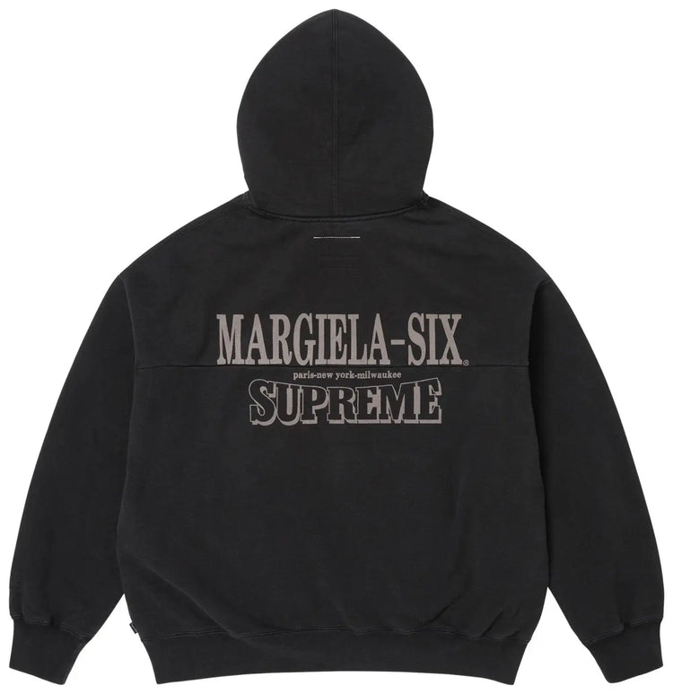 Supreme x MM6 Maison Margiela Eagle Zip Up Hoodie Black