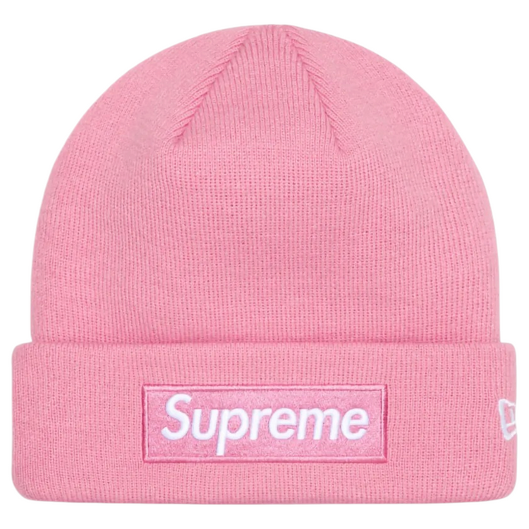 Supreme New Era Box Logo Beanie Dusty Pink