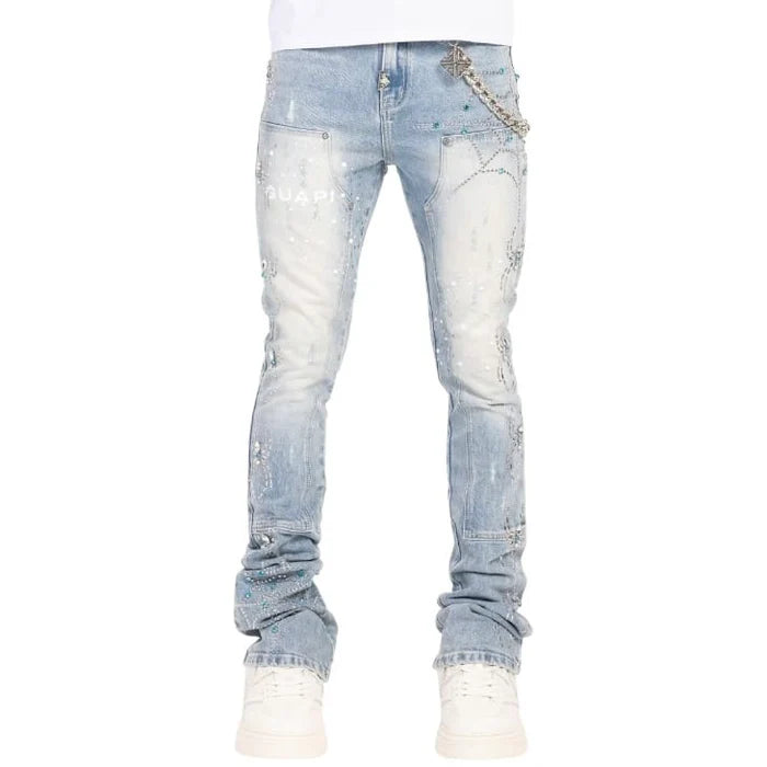 Aqua Blue Spider Denim