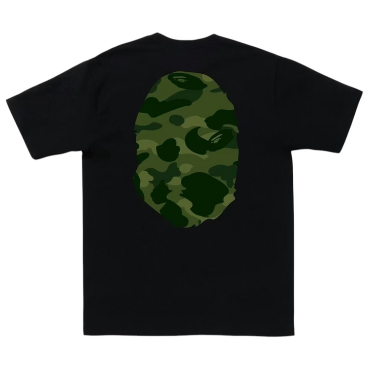 Color Camo Big Ape Head T-Shirt Black/Green