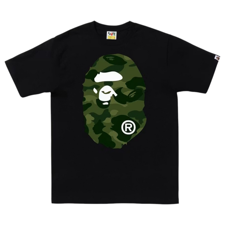 Color Camo Big Ape Head T-Shirt Black/Green