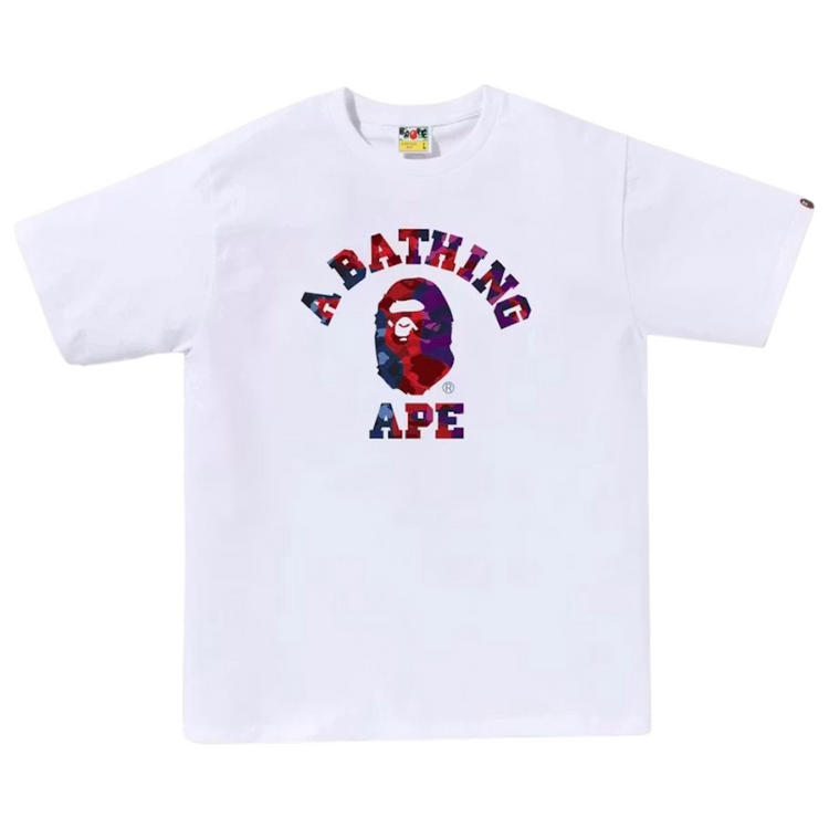 Color Camo Crazy College T-Shirt White