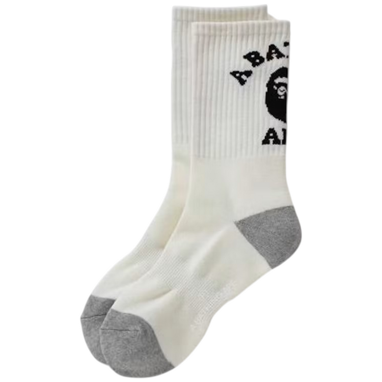 College Socks White Black