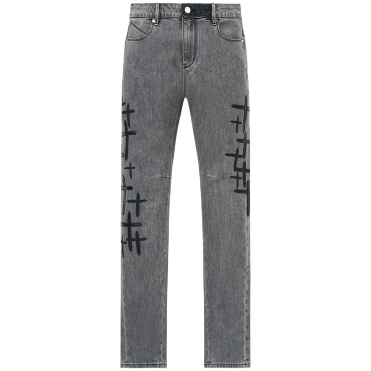 Bryant Clouded Mist Cross Patch Jeans