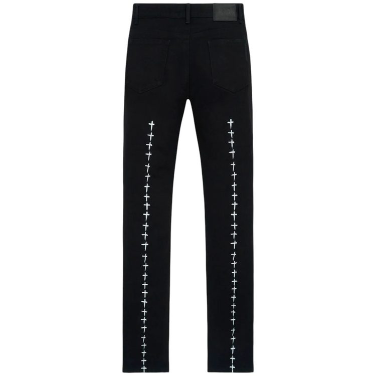 Bryant Black White Cross Jean