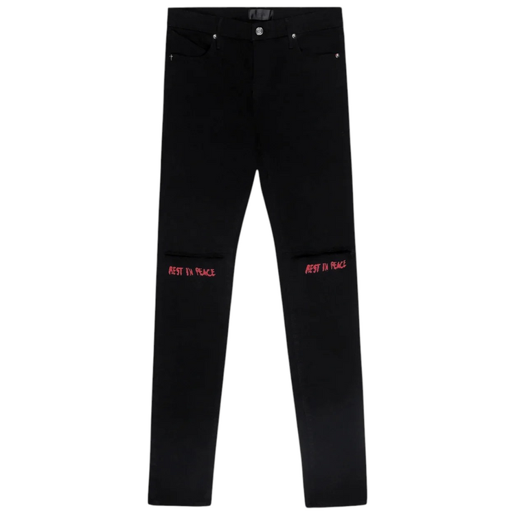 Black Red RIP Bryant Skinny Jean