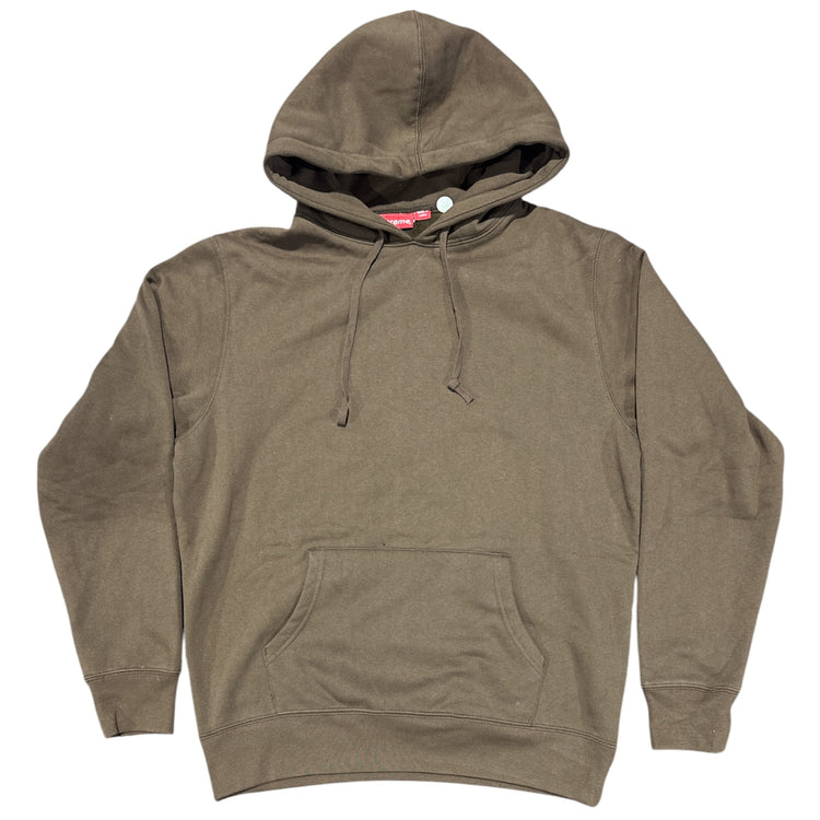 Satin Appliqué Hoodie Brown