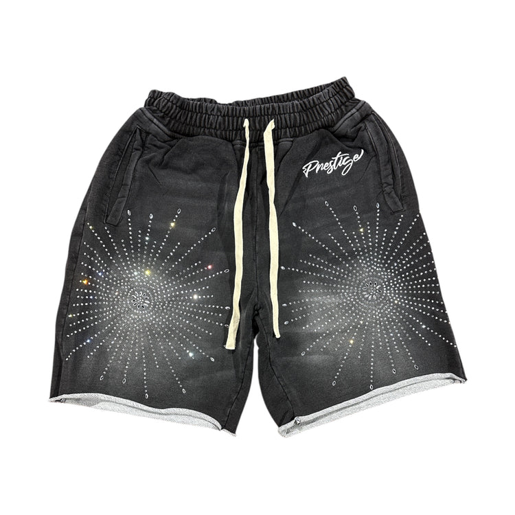 Star Rhinestone Shorts Black