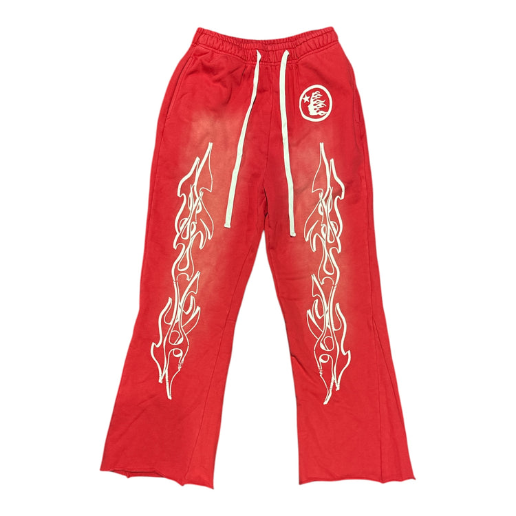 Racer Flames Sweatpants Red