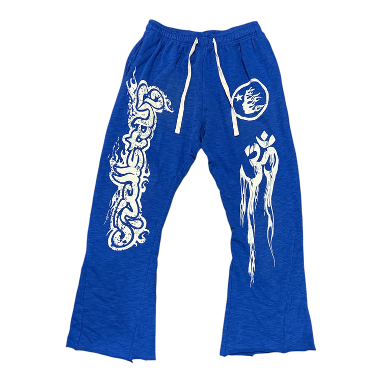 Racer Flare Sweatpants Blue