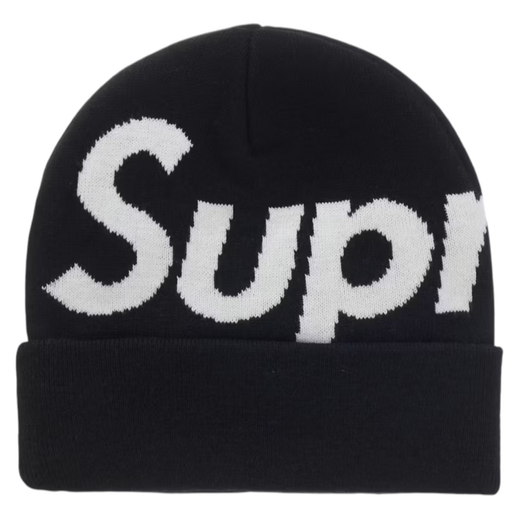 Supreme Big Logo Beanie Black