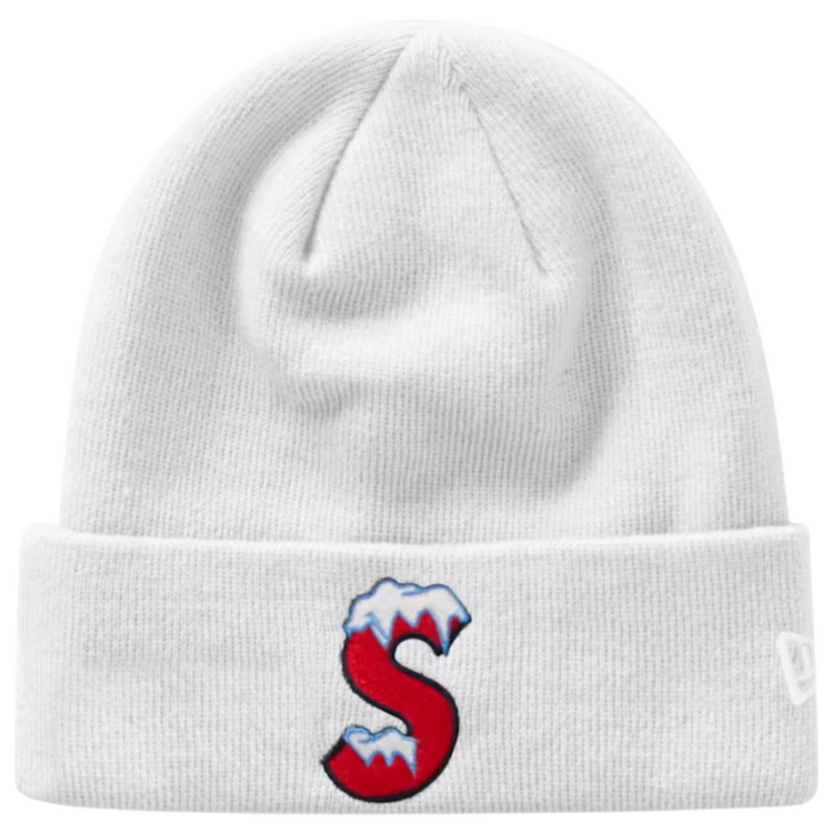 Supreme New Era S Logo Beanie White