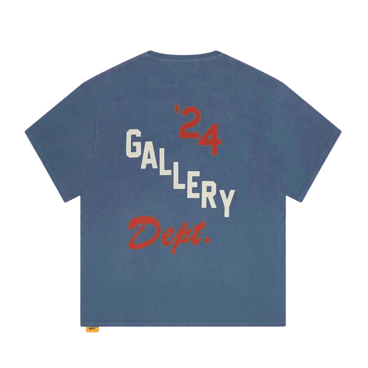 Arena Logo Print Cotton Jersey Tee Vintage Navy
