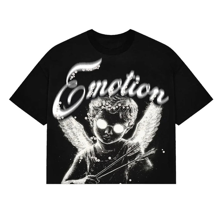 Black Pearl Cropped Tee Black Front View at Urban Styles