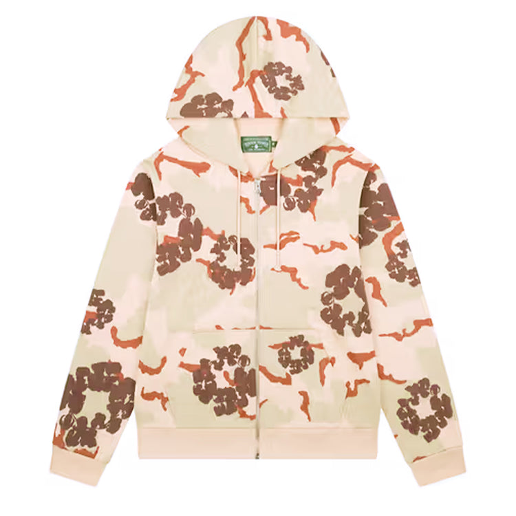 Camo Wreath Zip Up Hoodie Desert Thumbnail at Urban Styles