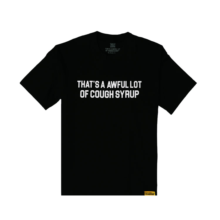 Classic Cough Syrup Graphic Tee Black Front View at Urban Styles