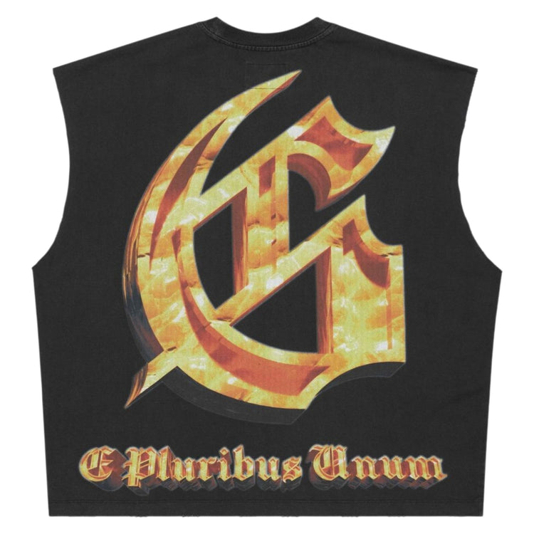 Echoes Empire Sleeveless T-Shirt Black Wash
