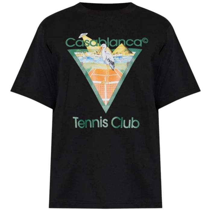 Tennis Club Triangle T-Shirt Black