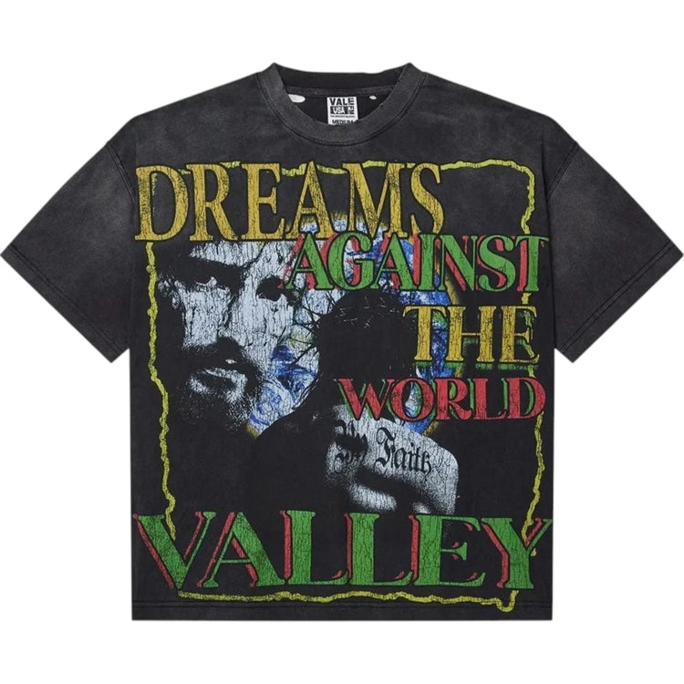 Dreams Against the World Faded Black T-Shirt