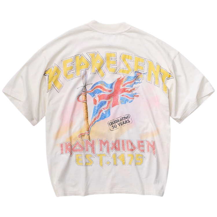 Iron Maiden Steed Tee White
