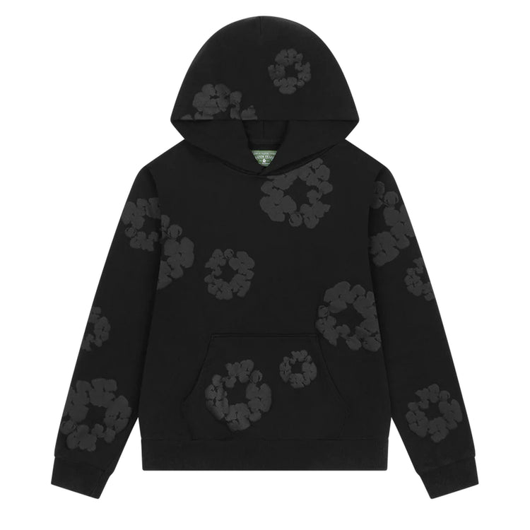 Monochrome Wreath Graphic Hoodie Front View at Urban Styles