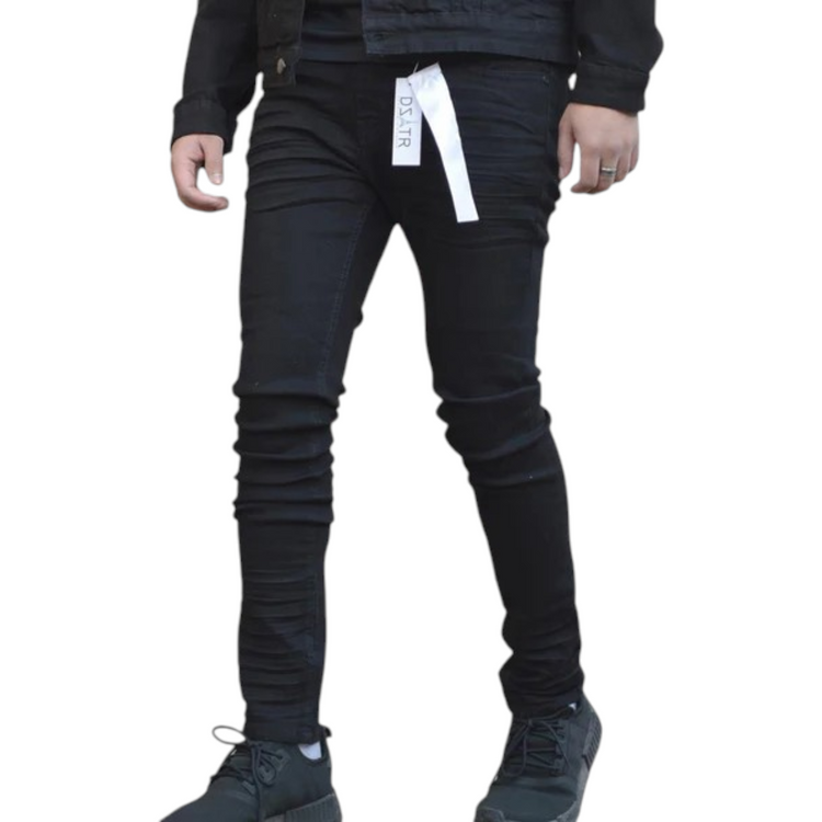 Black Whisker Jeans