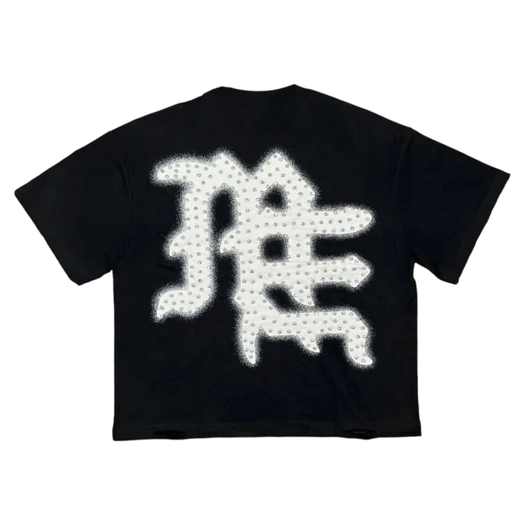 END Rhinestone Tee Black