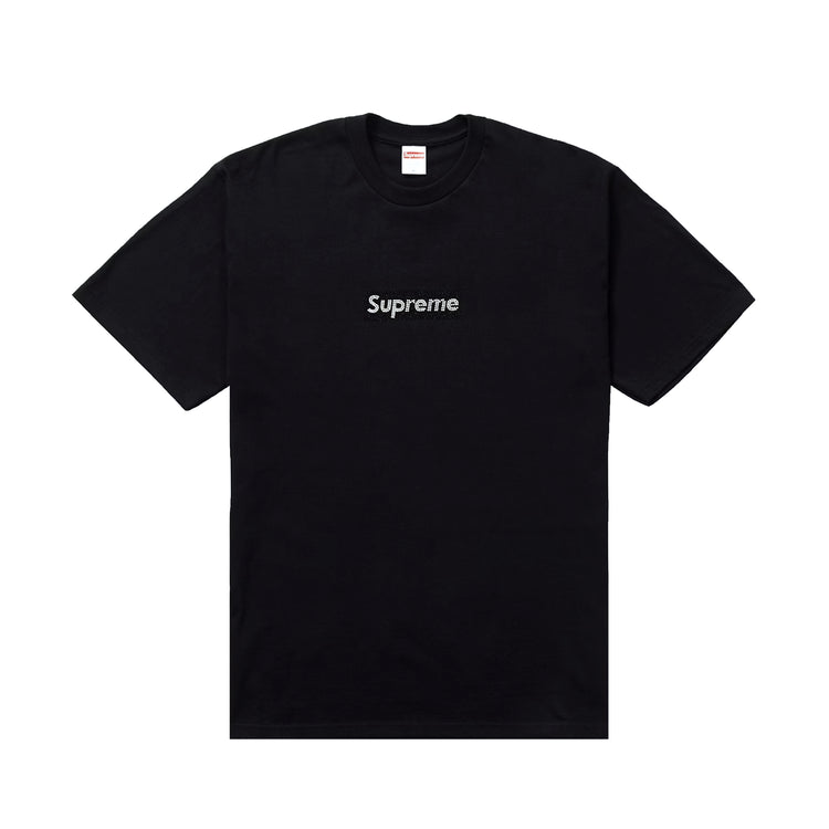 Supreme x Swarovski Box Logo Tee Black